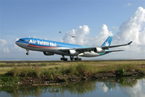 A340 in Papeete