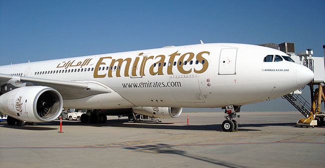 Emirates Airbus A330 in Erbil, Iraq