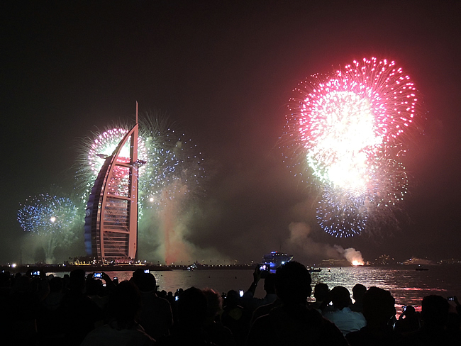 Burj Al Arab fireworks 2015
