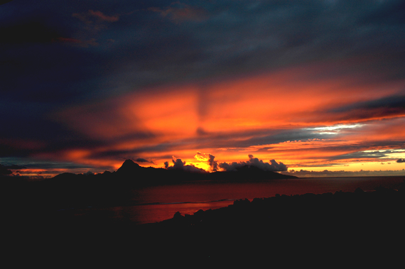 Sunset from Tahiti