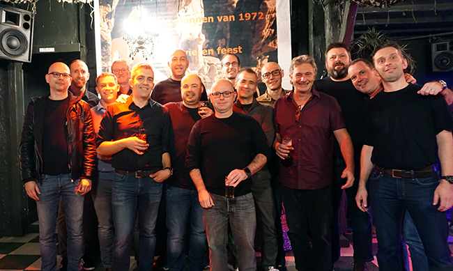 Groepsfoto van de mannen van 1972