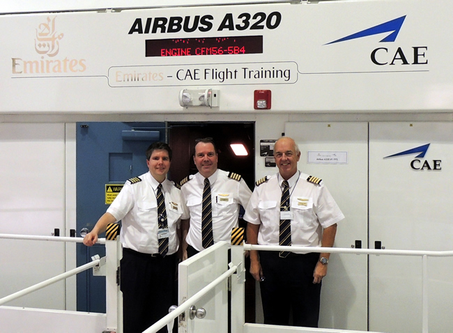 CAE Emirates Airbus A319 simulator in DSO