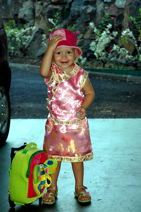 Roos in Chinees pakje