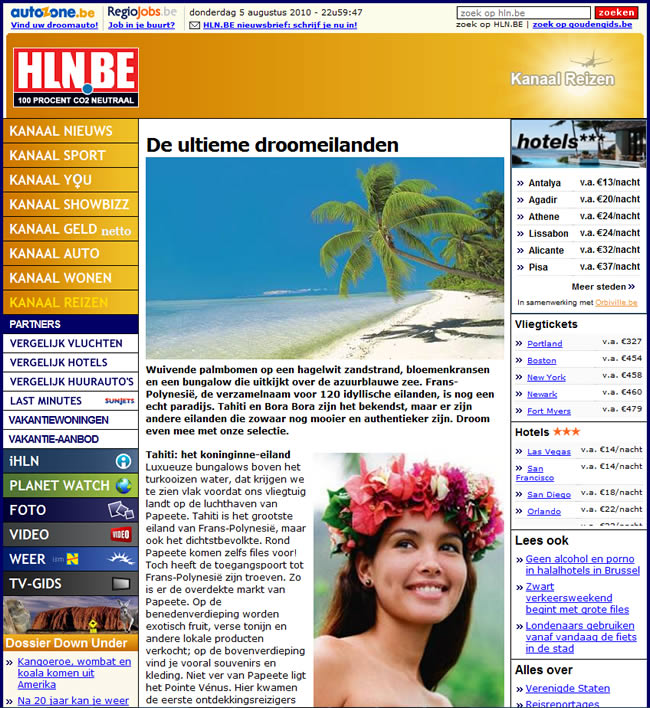 Het Laatste Nieuws over Tahiti