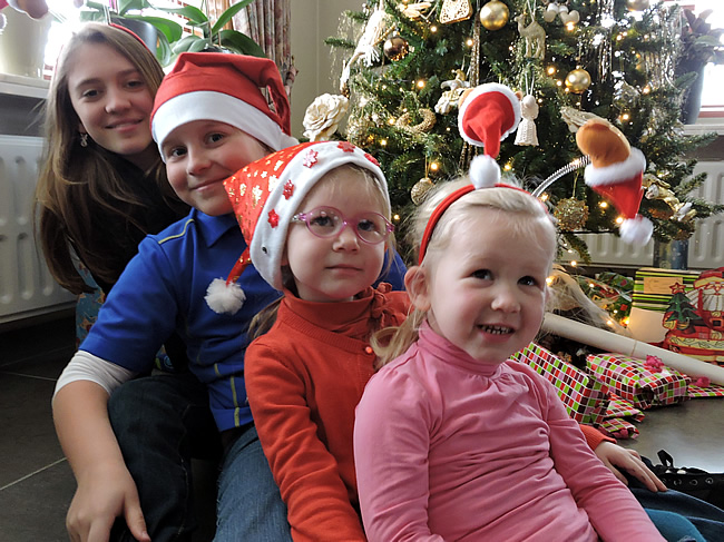 Sara, Roos, Febe en Maya