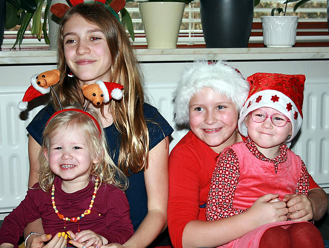 Sara, Roos, Febe en Maya