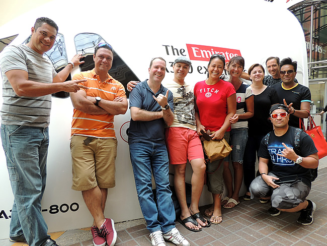 Emirates A380 simulator in Dubai Mall