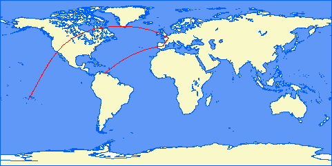 Papeete-Los Angeles-Paris-Madrid-Caracas