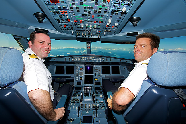 During descent to Papeete