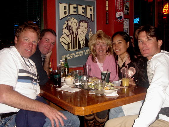 Peter, Jan, Sherry, Mahana en Benjamin