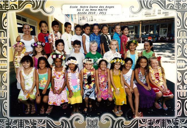 Klasfoto Roos, NDA, Faa'a, schooljaar 2010-2011