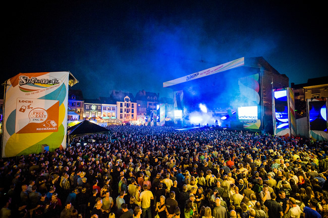 Grote Markt Tienen tijdens Suikerrock