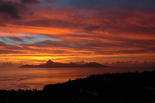 Sunset Moorea Tahiti