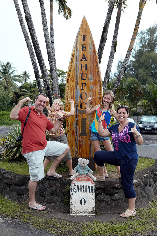Tahitiaanse surfspot Teahupoo