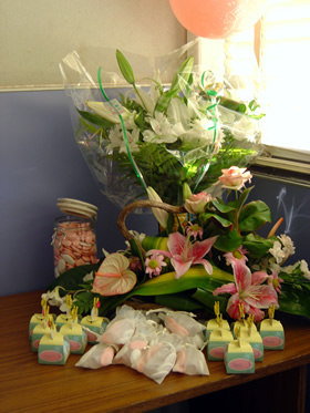 doopsuiker en bloemen