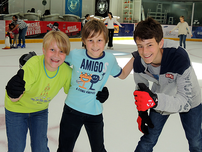 ijsschaatsen in Dubai Mall