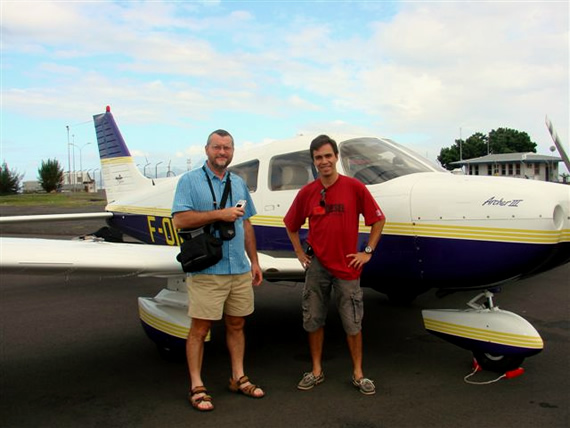 Pierre in Tahiti op vlucht