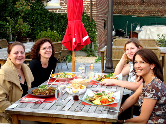 Kristel, Els, Linda en Karen