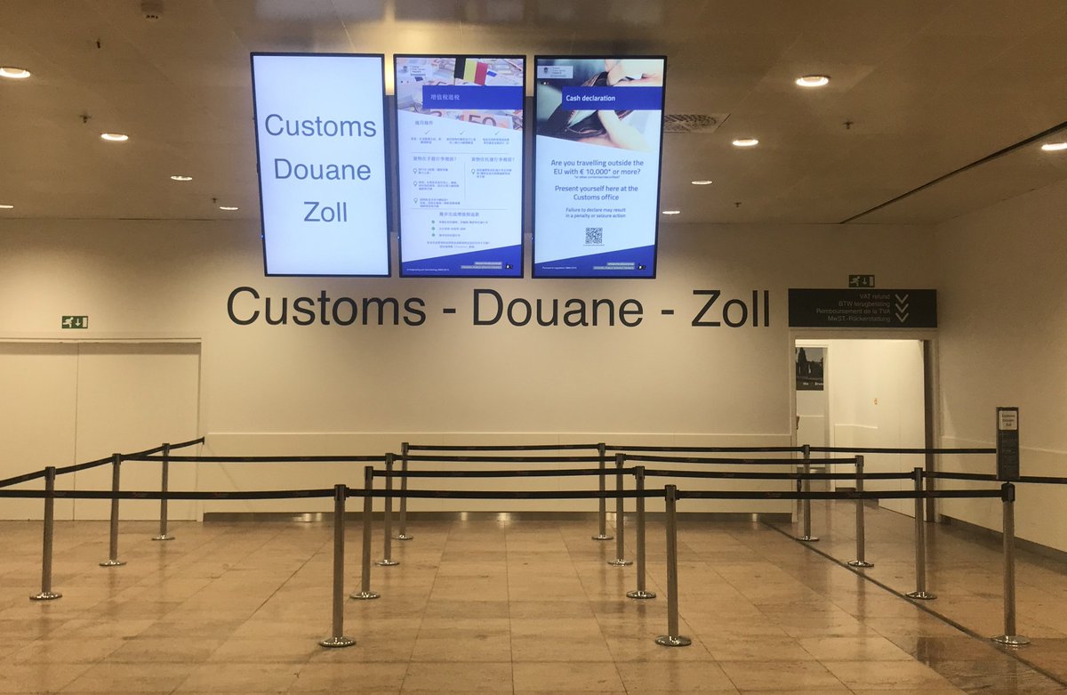 Douane op de luchthaven van Zaventem