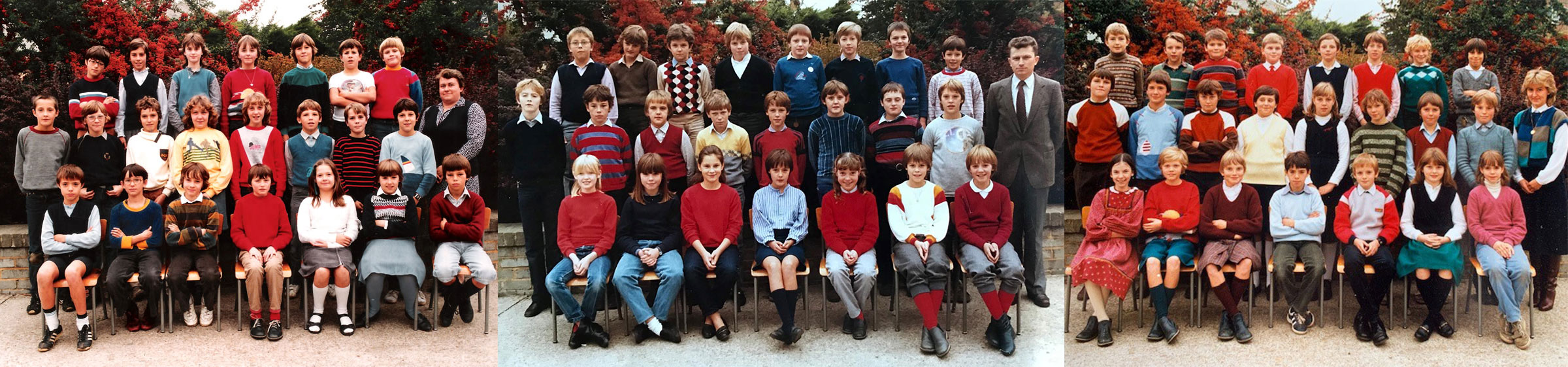 3 zesde leerjaren in 1984