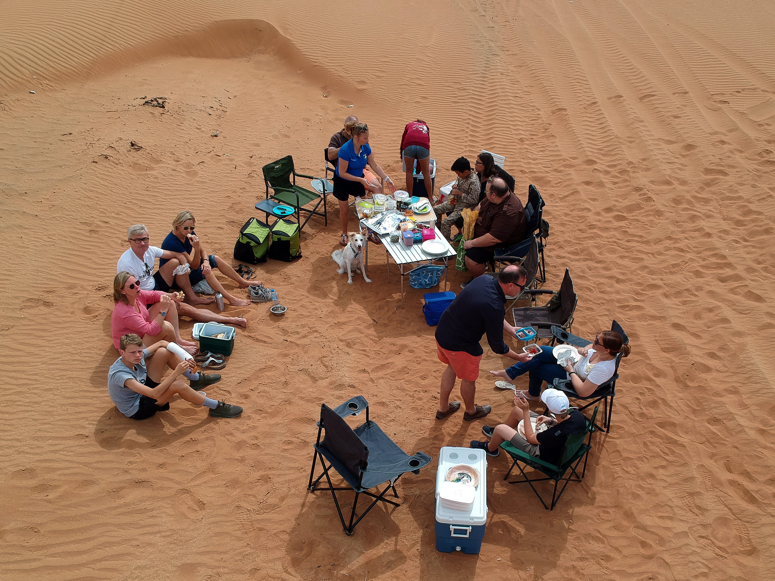 Picknick in de woestijn