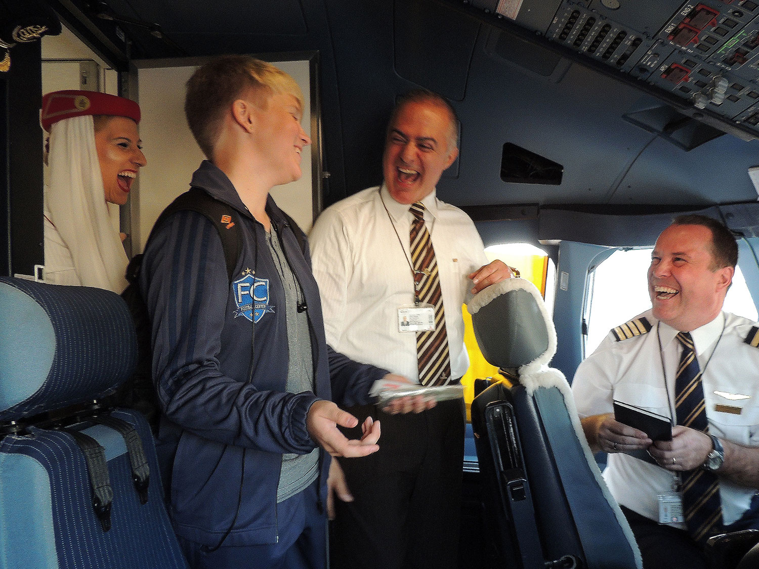 Verrassing voor Roos in A380 cockpit